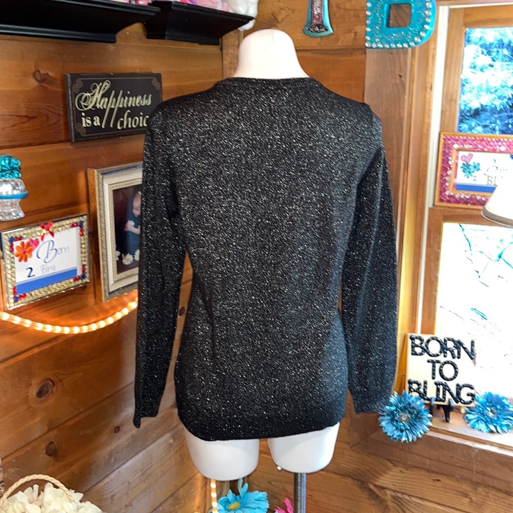 Black & Silver Basic Sweater A Must Closet Staple - image 8